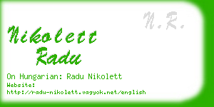 nikolett radu business card